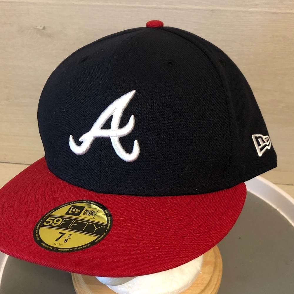 Atlanta Braves New Era 7 7/8 Fitted Baseball Hat Cap Major League Pls Read